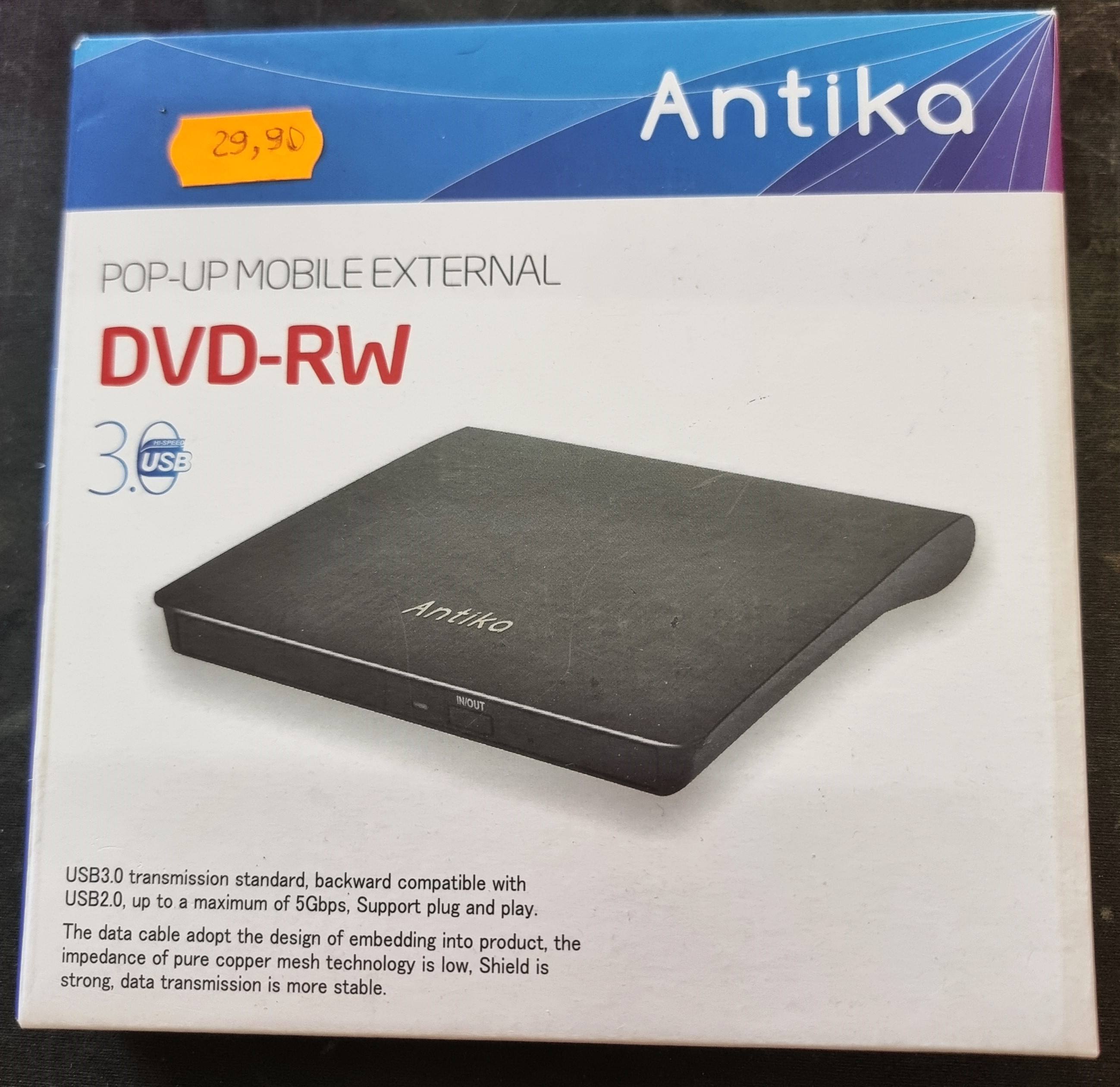 Leitor/gravador de CD/DVD externo USB 3.0
